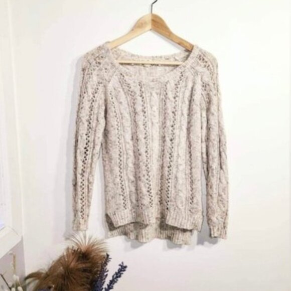 Pink Rose Equestrian style Loose Knit Patch Sweater- Size Small - Picture 3 of 14